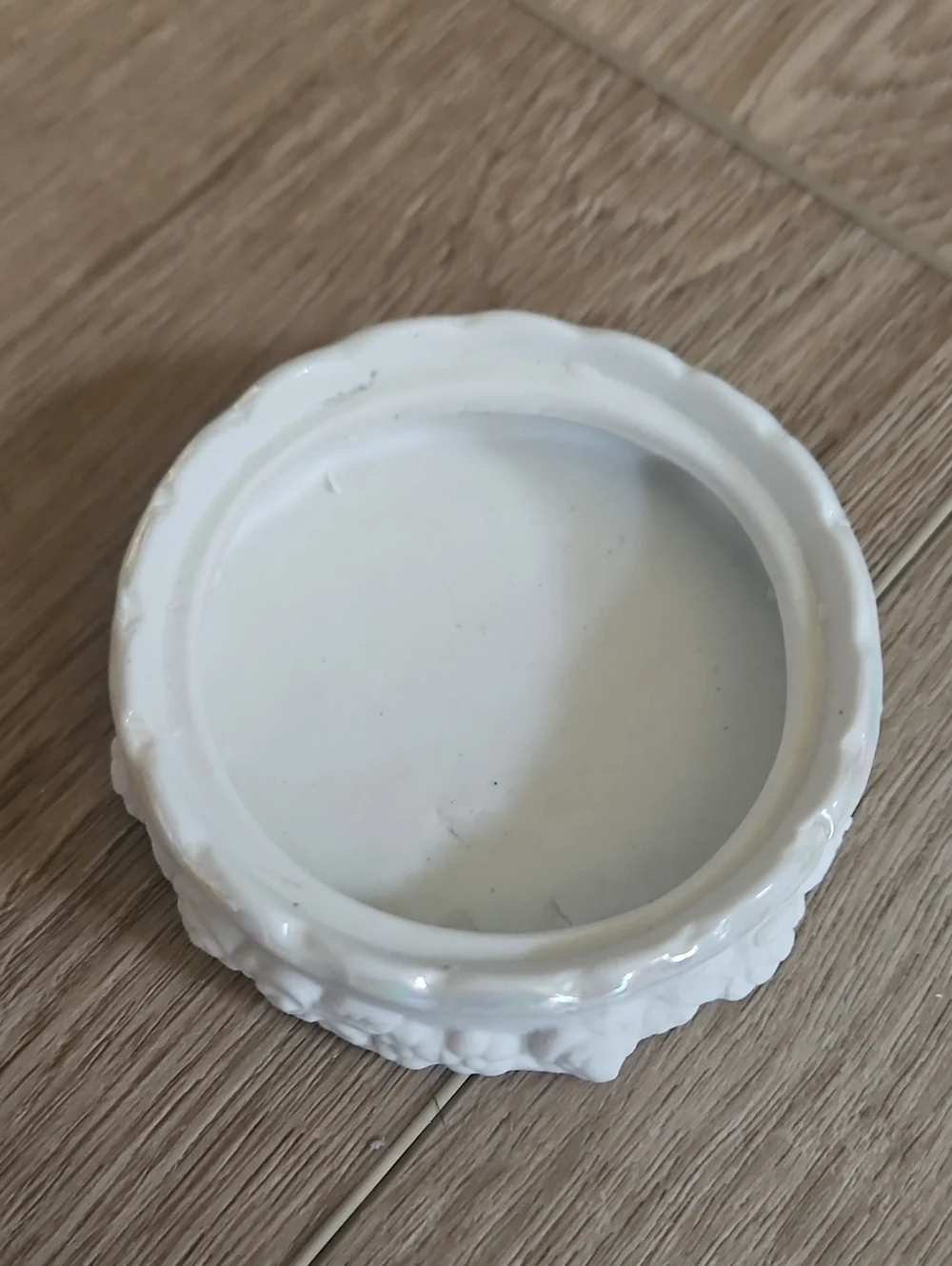 Decorative White Ceramic Bell with Pink Rose Accent Home Accents Wedding